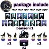 Wolf Party DecorationWolf Party Theme Banners Latex Balloons Cupcake Toppers for Children and Adults Birthday Party Decorations