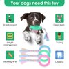 TIESOME Puppy Teething Toys with Cotton Ropes, 3 Pcs Rubber Small Dog Chew Toy Rings Aggressive Chew Toys for Dogs Oral Teeth Soothe Itching Puppy Chew Toys Interactive Pet Toys for Small/Medium Dogs