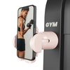 MiiKARE Gym Accessory Magnetic Phone Holder for Videos, Strong Magnets Gym Phone Mount, 360° Rotation Adjustable, Home Gym Essentials for Women, Workout Accessories for Men, Gym Gifts for Lovers-Pink