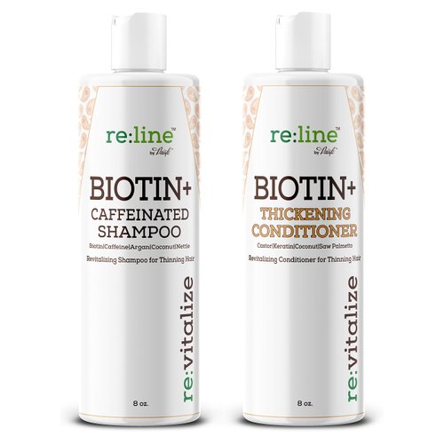 Biotin DHT Blocker Shampoo and Conditioner - Hair Growth Formula for Men and Women with Caffeine for Volume and Thickening Fine Hair