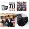 1Pcs Bowknot Snood Net Barrette Hair Clip Bun Cover Hairnet Bowknot Decor Barrette French Hair Clip for Woman Girls Black