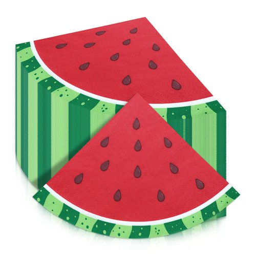 100Pcs Watermelon Napkins, Disposable Watermelon Slices Napkins, Picnic Napkins for Kids Baby Sho...