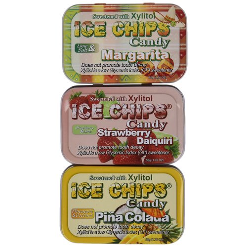 ICE CHIPS Xylitol Candy 6 Tins (Party Pack)