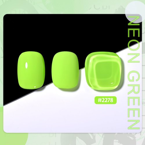 GAOY Neon Green Gel Nail Polish, 16ml Soak Off Gel Polish, UV Light Cure for Nail Art DIY Manicure at Home, 2278 Neon Green