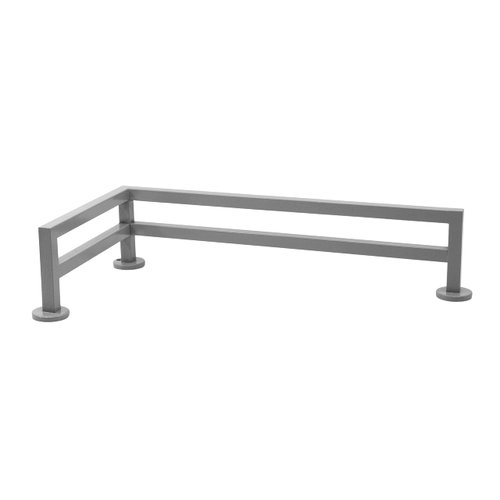 Teak Tuning Fence Style, L-Shaped Fingerboard Rail, 11" - Custom Designed by Teak Tuning - Premium Solid Steel Construction, Matte Powder Coated Finish in Silver Grey - Superior Non-Slip Foam Feet