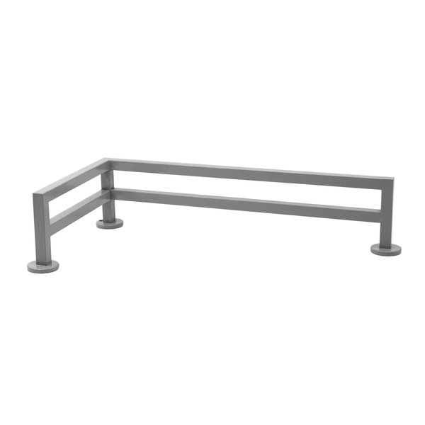Teak Tuning Fence Style, L-Shaped Fingerboard Rail, 11" - Custom Designed by Teak Tuning - Premium Solid Steel Construction, Matte Powder Coated Finish in Silver Grey - Superior Non-Slip Foam Feet