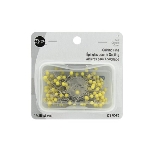 Dritz 131 Quilting Pins, Yellow, 1-3/4-Inch (175-Count)