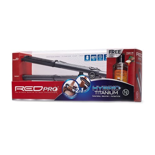 RED Kiss Hybrid Flat Iron, 0.5 Inch