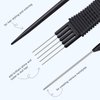 TsMADDTs Rat Tail Combs for Women and Men, 3Pcs Hair Combs Set for Braiding, Parting, Styling, Fine Tooth Comb, Black