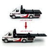 Flatbed Truck Toy Rescue Tow Truck Transport Trailer Car Carrier Metal Diecast Pull Back Vehicles 2 in 1 Vehicle Playset Toy Trucks for Boys Kids Toddlers Birthday Gifts for Age 3 4 5 6, White