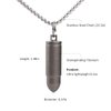 NHDT SF203 Titanium Bullet Necklace for Men ，Mini Pill Holder Necklace, 0.2oz Pill Case Ultra-Lightweight Waterproof Pendant necklace