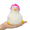 funnysquee Chicken Squishies Toy,Random Hair Color,Stress Relief Kawaii Soft Animal Funny Chicks Stretch and Squeeze Stress Toys Birthday Gift for Kids Adult (White)