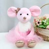 Ruzucoda Plush Mouse Stuffed Animals Toys Ballerina Dolls Ballet Dance Recital Gifts for Girls 15.5 Inches (Pink)