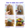MOODKEY 36PCS Plastic Hair Rollers Set Heatless Hair Rollers Hair Curlers Snap on Rollers Self Grip Rollers Hairdressing Curlers Tools for DIY Hairdressing Hair Salon (5 Size)