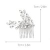 Easedaily Rhinestone Bride Wedding Hair Comb Silver Crystal Bridal Hair Pieces Hair Accessories for Women and Girls (Pack of 2)