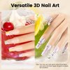 RARJSM 3D Sculpting Gel for Nail Art Designs DIY Nail Charms Rhinestone Glue 3D Nail Craving Gel Polish Clear Painting Drawing Sculpture Gel UV LED Curing Requires Nail Decoration Manicure Design