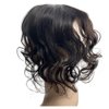 Anemone 14inch Body Wave Human Hair Bangs Wavy Human Hair Toppers Clip In Hair Fringe Hairpieces Natural Brazilian Remy Hair Extensions (1B)