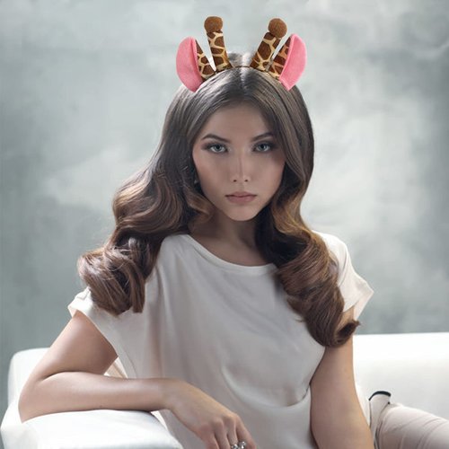 Halloween Giraffe Headband Bow Tie Tail Deer Antlers Ears Hair Hoops Bowtie Animal Fawn Horns Headpiece Hairband Hair Bands Women Christmas Holiday Festival Cosplay Dress Up Birthday Party Accessories