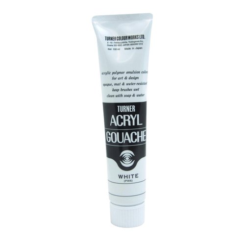 Turner Colour Works Acryl Gouache Artist Acrylic Paint - Single 100 ml Tube - White