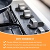 Stove Knob Covers, Door Knob Safety Cover for Kids, 5 Pcs Gas Stove Knob Locks, Oven Knob Covers for Child Pet Safety (black)