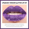 FREEORR 3 Colors Glitter Lip Kit, Diamond and Glitter Metallic Lip Powder with Lip Primer, Waterproof Long Lasting & Smudge Proof, Glitter Shimmer Sparkly Lip Cosmetic without Sticky Flake Off Set C