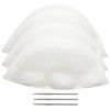 Holes Opened Hair Highlighting Cap with Hook Kit Silicone Dyeing Cap Frosting Cap DIY Highlights Cap at Home Hair Salon Barber Reuseable Highlight Cap Pre Punched 3 PCS (White)