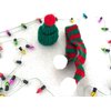 Miniature Snowman Hat Scarf, Christmas Knit Hat Scarf, Dollhouse Elf Santa Hat Scarf, for Snowman, Dollhouse, Fairy Garden, Elf Props, DIY Supplies (Red (4 Hats and 4 Scarfs))