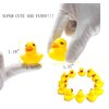 SOHAPY 100Pcs Mini Yellow Rubber Ducks Tiny Baby Shower Rubber Ducks, Squeak Fun Baby Yellow Rubber Bath Toy float Fun Decorations for Shower Birthday Party Favors Cupcake Carnival Game Gift (100Pcs)