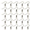 TOAOB 100pcs Earring Hooks Hypo Allergenic French Ear Wires with Ball and Coil 18mm Antique Bronze Fish Hook Earrings Making Supplies Jewelry Findings
