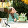 What's Your Dinosaur Name Game - Safari Jungle Birthday Party Games for Boys - Family School Classroom Activity - 1 Standing Sign and 30 Stickers - Kids Dino Party Supplies Decorations(01)