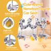 Baby Car Seat Toys, Car Seat Toys for Babies 0-6 Months, Black and White Spiral Activity Carseat Toys for Infant 0-3 Months, Stroller Toys for Babies 0 3 6 9 12 Months, High Contrast Baby Toys (Dino)