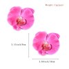 Yheahin 2pcs Flower Hair Clips Boho Orchid Hair Clips Artificial Phalaenopsis Hair Barrettes Bridal Hawaiian Beach Party Hair Accessories for Women (Rose Red)