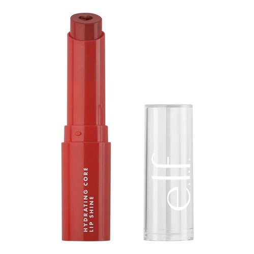 e.l.f. Hydrating Core Lip Shine, Conditioning & Nourishing Lip Balm, Sheer Color Tinted Lip Moisturizer, Giddy, 0.09 Oz