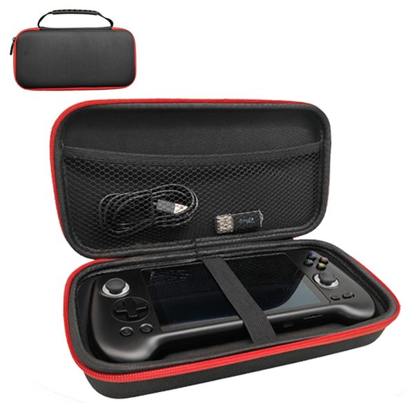 Travel Case Compatible with RG556 Handheld Game Console, for RG556 Game Console Portable Storage Bag, Retro Game Console Carrying Bag Hard, can be put Games Card, Charging Cable (Box Only) (Black)