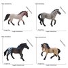 MODEBESO® Realistic Animal Figures Playset,4 PCS Horse Figurines Set,Hand Painting Horse Figures Set,Educational Toy,Cake Toppers Christmas Birthday Gift for Kids Todllers (4 PCS Horse Set 1)