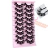 Mink Lashes Fluffy 20 MM Thick D Curl False Eyelashes Dramatic Long Strip Lashes Pack 6D Curly Wispy Full Fake Eyelashes That Look Like Extension by Goddvenus