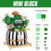 MEIEST Mini Bulbous Cactus Bonsai Building Blocks Set,Creative DIY Unique Decoration Home,Artificial Flowers Bouquet Plant Construction Building Bricks Toy for Kids Adult (Cactus-1)