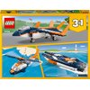 LEGO® Creator 3in1 Supersonic Jet 31126 Building Kit; Build a Jet Plane and Rebuild It into a Helicopter or a Speed Boat Toy