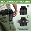 NEXT STATION Handcuff Holster，MOLLE Handcuff Case fits Multiple Cuffs,Handcuff Pouch for Duty Belt Tactical Vest Law Enforcement Quick Release