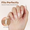 modelones Short Almond Nail Tips, Pre-shaped Full Cover Fake Nails Soft Gel Acrylic Nail Tips Nail Extension False Gel x Nail Kit 216PCS 12Sizes