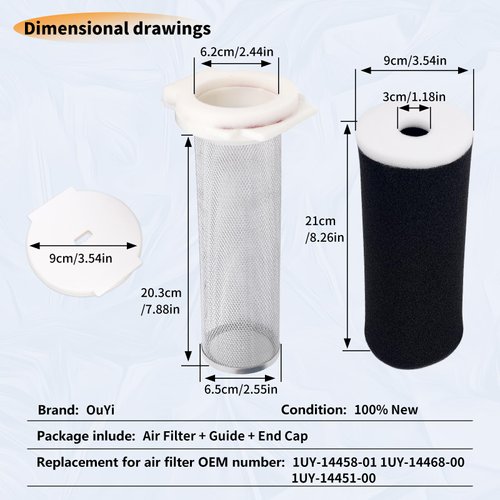 Motorcycle Air Filter Guide End Cap Replacement for Yamaha Grizzly 600 YFM600F 1998-2004 Grizzly 660 YFM660F 2002-2008 Raptor 350 YFM350R 2005-2013 Warrior/Wolverine 350