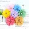 inSowni 20 Pack 9cm /3.5" Chiffon Flower Alligator Hair Clips Lined Duckbill Barrettes Hair Flower Bow Mexican Floral Hair Pins Accessories for Baby Girls Toddlers Kids Teens Women