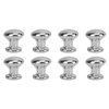 SPYMINNPOO 8Pcs 1:12 Scale Miniature Round Head Knobs, Metal Dollhouse Door Handle Knobs Furniture Knobs Accessories (Silver)