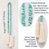 Natural Gemstone Bead Garland with Tassel,31inch Farmhouse Rustic Country Table Decor Prayer Healing Beads Boho Wall Shelf Hanging Decoration (Turquoise)