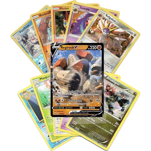 Pokemon Cards 50 Card Assorted Lot with Guaranteed V Pokemon