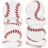 PTECDROTS 80Pcs Baseball Party Plates Decorations - Including 9” Baseball Ball Plates Disposable Dinner Plates for Kids Baseball Fan Sports Event Baseball Theme Party Supplies