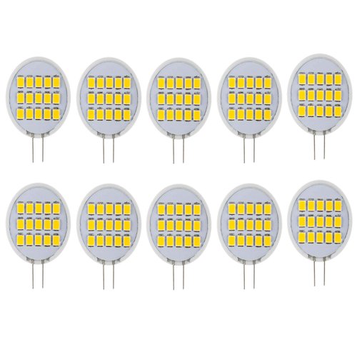 CBconcept UL Listed SidePin G8 LED Light Bulb, 10 Pack, 1.6 Watt, 200 Lumen, NOT Dimmable, Warm White 3000K, 180 DegreeBeam Angle, Ceramic Sunflower, 20W Equivalent,Under Cabinet,Counter Puck Kitchen