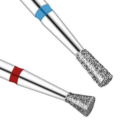 BQAN 2Pcs Nail Drill Bits Diamond Cuticle Removal Bit for Acrylic Nails Manicure Nail Prep and Nail Gel Polish Remover, 3/32" Shank