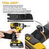 Spider Tool Holster - Quad Tool Kit - Adhesive Tool Tabs + BitGrippers + Self locking, quick draw Belt Holster Clip for carrying a power drill, driver, hammer, tape measure, pneumatic, light and more!