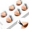 Miuffue 3 Pairs 2 Layers Eyelash Practice Eyelids for Mannequin Head, Removable Realistic Eyelash Extension Eyelids with Eyelashes, Silicone Rubber Replacement Eyelids for Eyelash Training